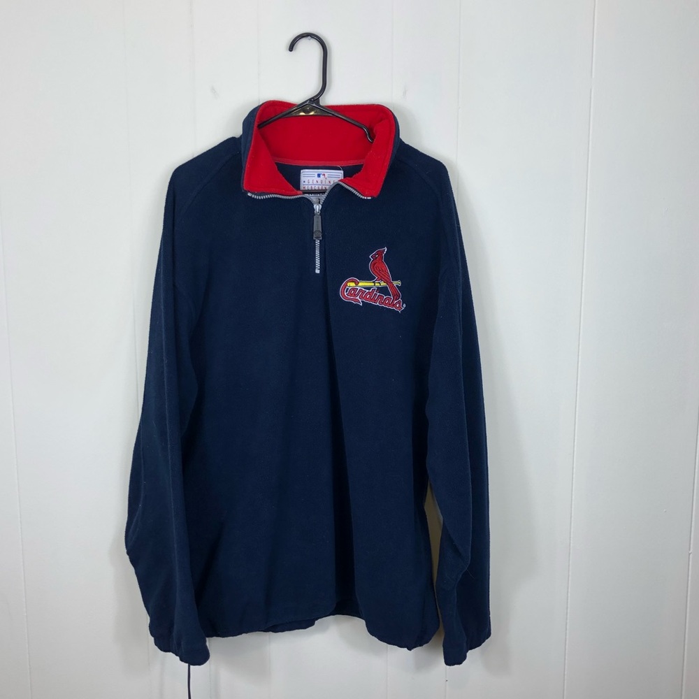 Vintage St. Louis Cardinals MLB Mirage 1/4 Zip‎ Fleece Sz L